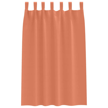vidaXL Blackout Curtains with Rings 2 pcs Terracotta 175 x 140 cm