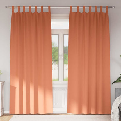 vidaXL Blackout Curtains with Rings 2 pcs Terracotta 225 x 140 cm