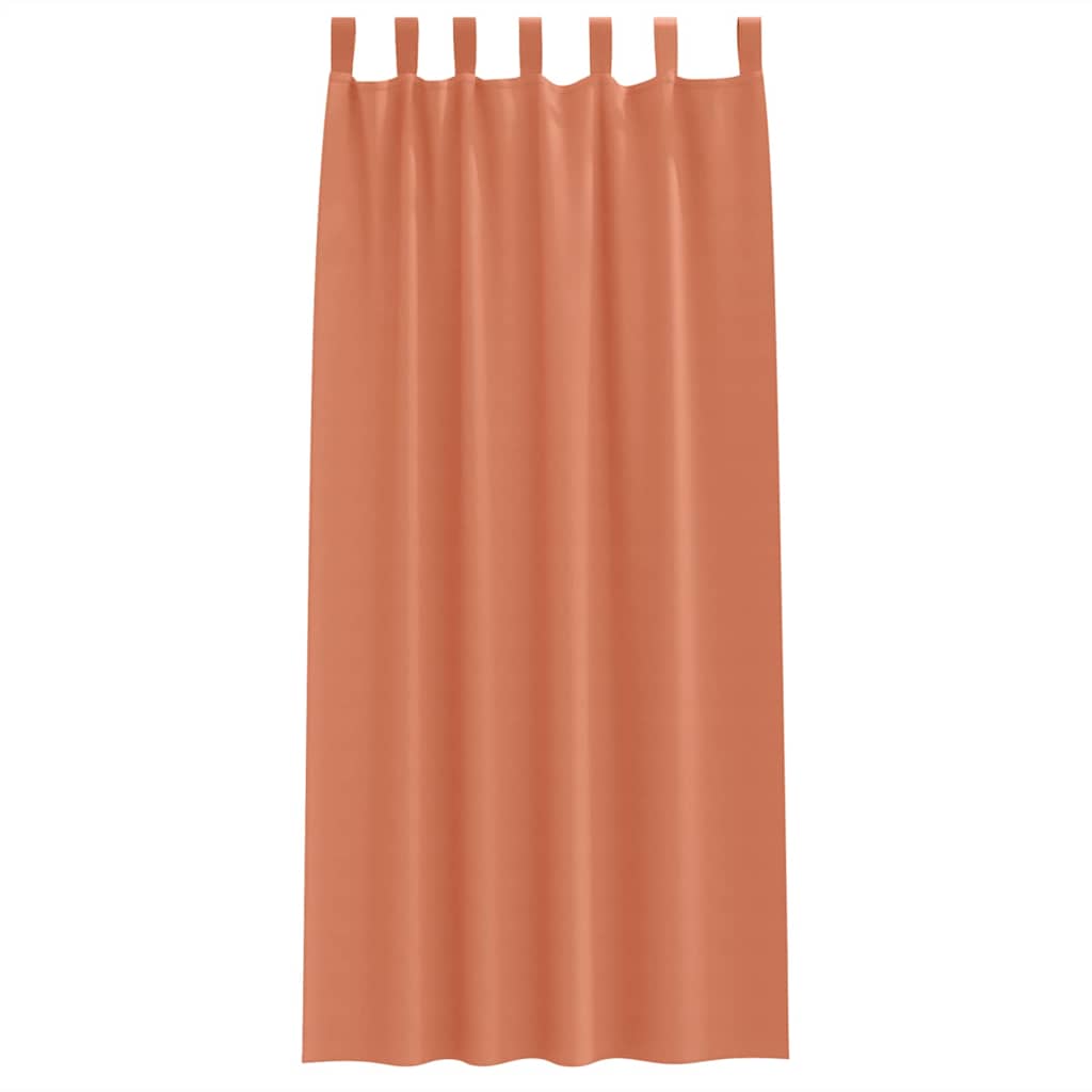 vidaXL Blackout Curtains with Rings 2 pcs Terracotta 225 x 140 cm