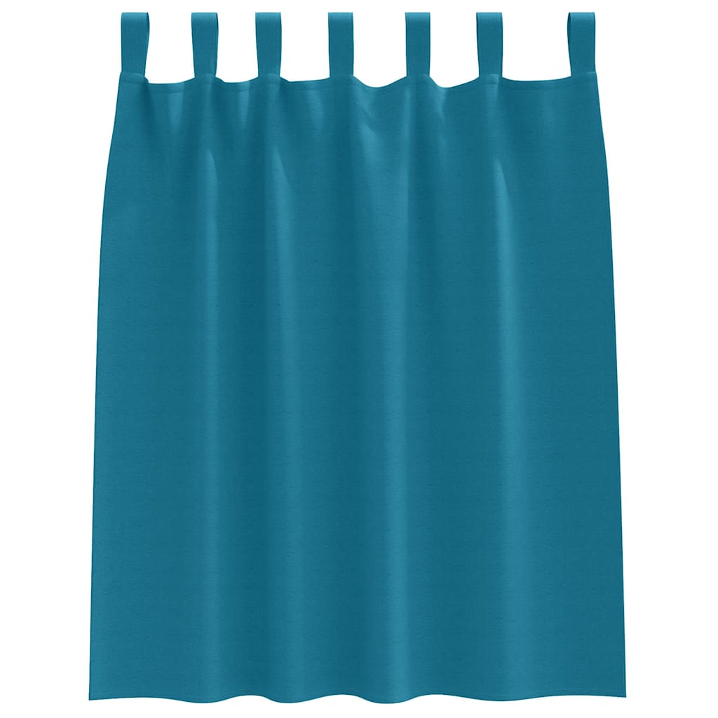 vidaXL Blackout Curtains with Rings 2 pcs Turquoise 140 x 140 cm
