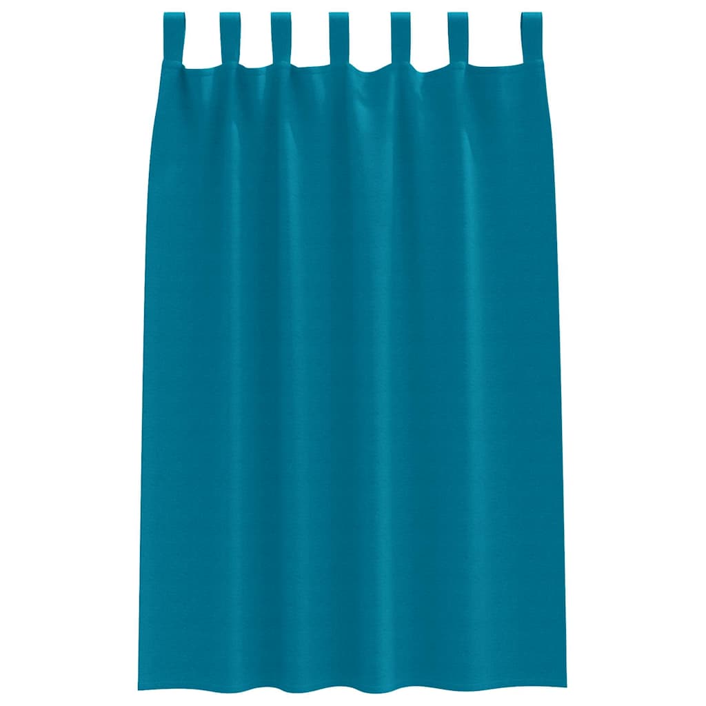 vidaXL Blackout Curtains with Rings 2 pcs Turquoise 175 x 140 cm