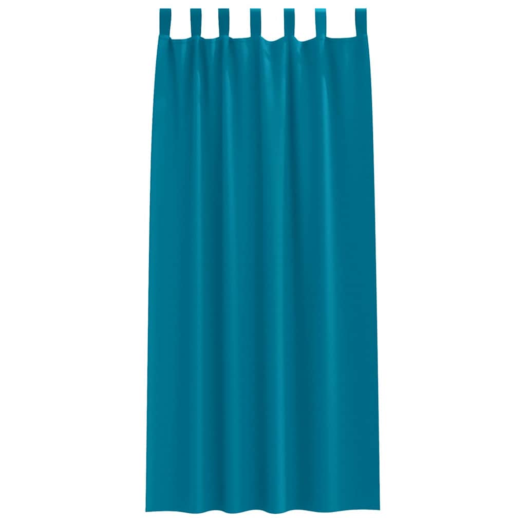 vidaXL Blackout Curtains with Rings 2 pcs Turquoise 260 x 140 cm