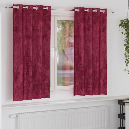 vidaXL Velvet Curtains 2 pcs Wine Red 175 x 140 cm Velvet