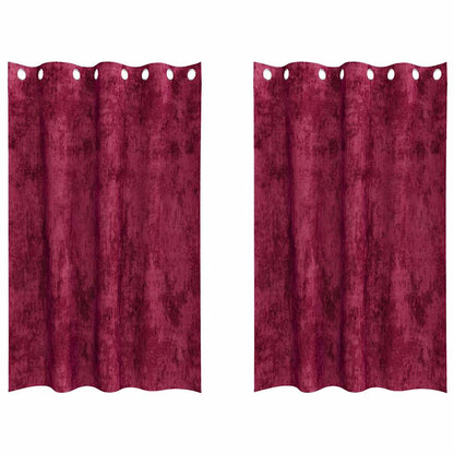 vidaXL Velvet Curtains 2 pcs Wine Red 175 x 140 cm Velvet