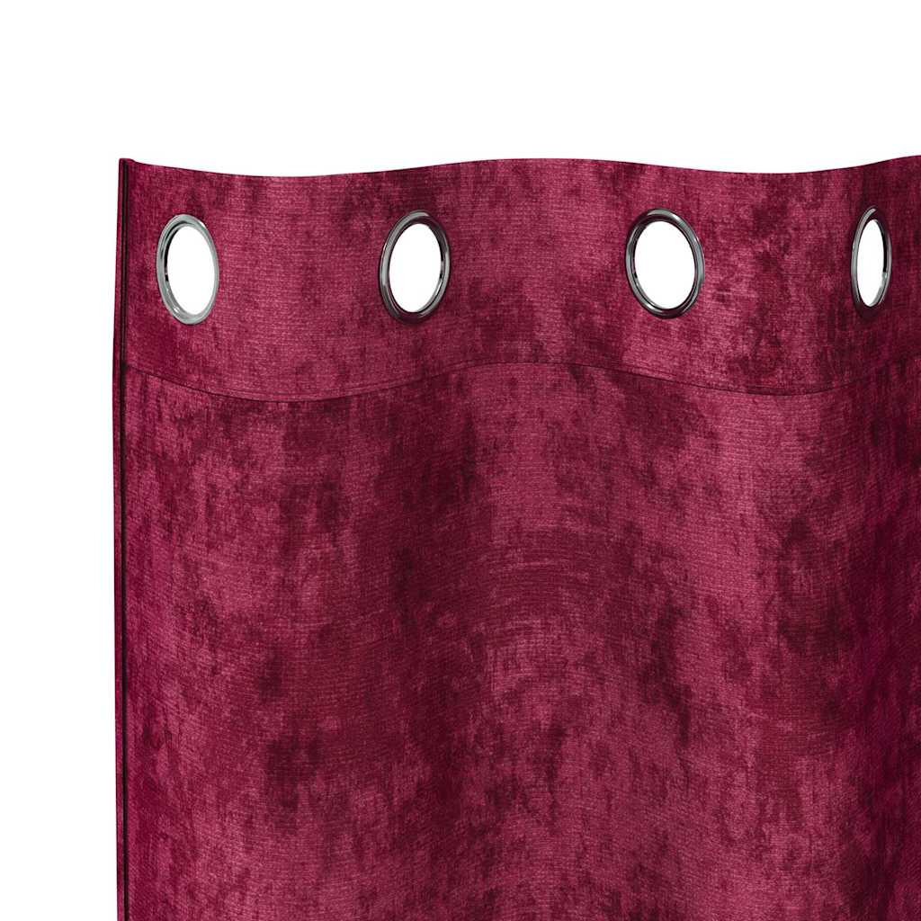 vidaXL Velvet Curtains 2 pcs Wine Red 260 x 140 cm Velvet