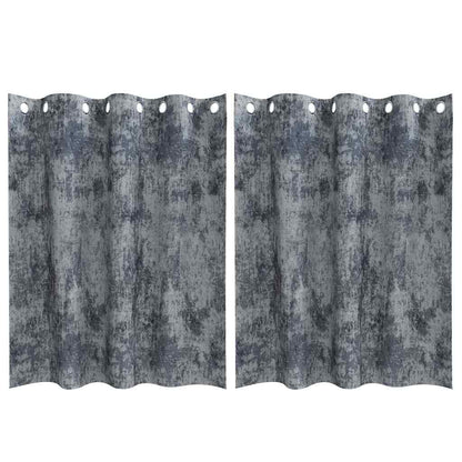 vidaXL Velvet Curtains 2 pcs Silver Grey 140 x 140 cm Velvet