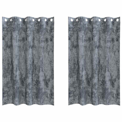 vidaXL Velvet Curtains 2 pcs Silver Grey 175 x 140 cm Velvet