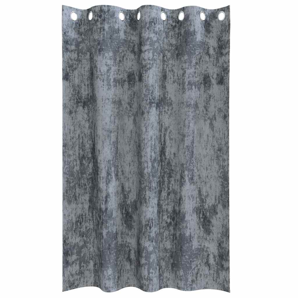 vidaXL Velvet Curtains 2 pcs Silver Grey 175 x 140 cm Velvet