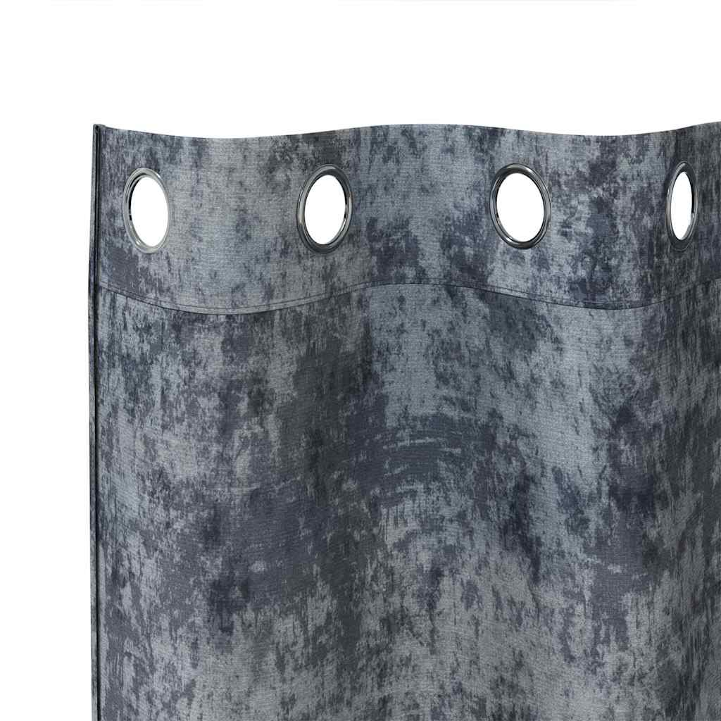 vidaXL Velvet Curtains 2 pcs Silver Grey 245 x 140 cm Velvet