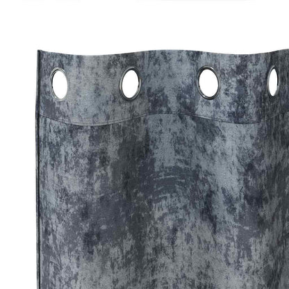 vidaXL Velvet Curtains 2 pcs Silver Grey 245 x 140 cm Velvet