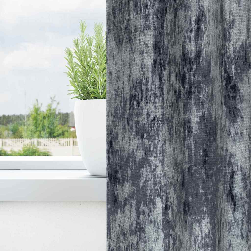 vidaXL Velvet Curtains 2 pcs Silver Grey 245 x 140 cm Velvet