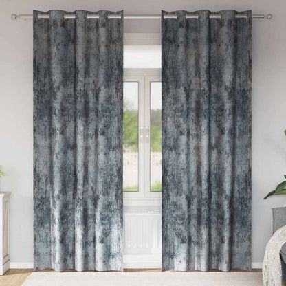 vidaXL Velvet Curtains 2 pcs Silver Grey 245 x 140 cm Velvet