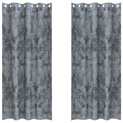 vidaXL Velvet Curtains 2 pcs Silver Grey 245 x 140 cm Velvet