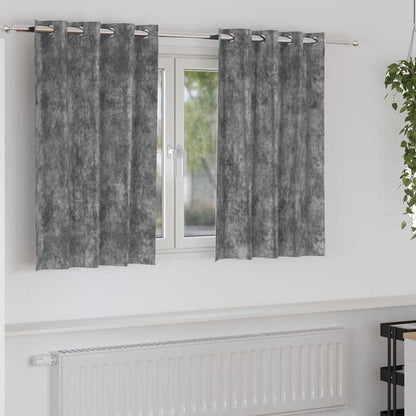 vidaXL Velvet Curtains 2 pcs Grey 140 x 140 cm Velvet