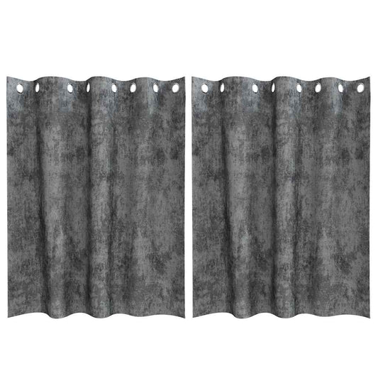 vidaXL Velvet Curtains 2 pcs Grey 140 x 140 cm Velvet