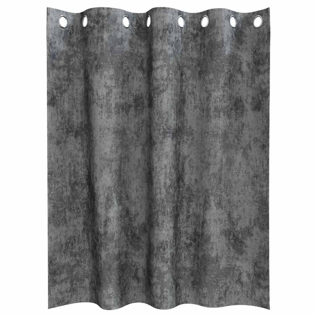 vidaXL Velvet Curtains 2 pcs Grey 140 x 140 cm Velvet