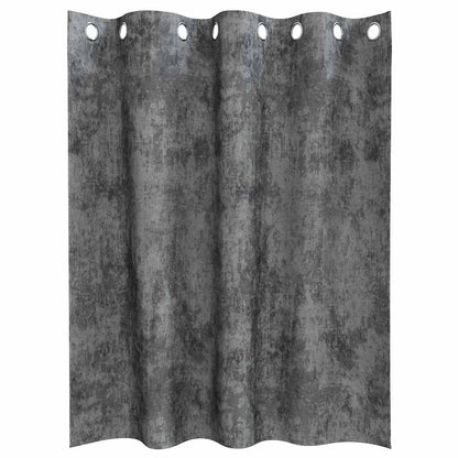 vidaXL Velvet Curtains 2 pcs Grey 140 x 140 cm Velvet