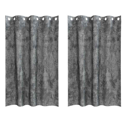vidaXL Velvet Curtains 2 pcs Grey 175 x 140 cm Velvet