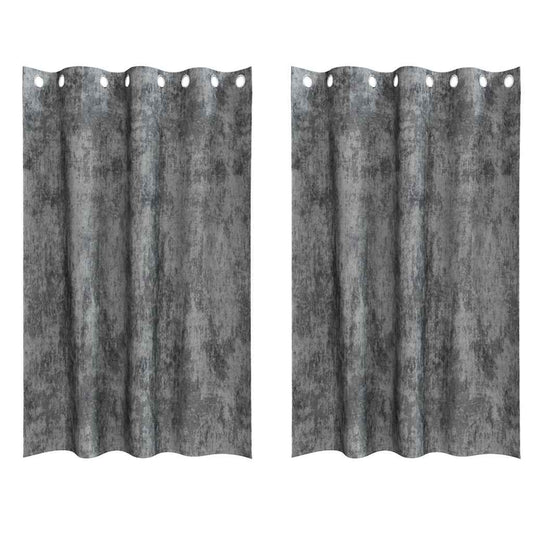 vidaXL Velvet Curtains 2 pcs Grey 175 x 140 cm Velvet