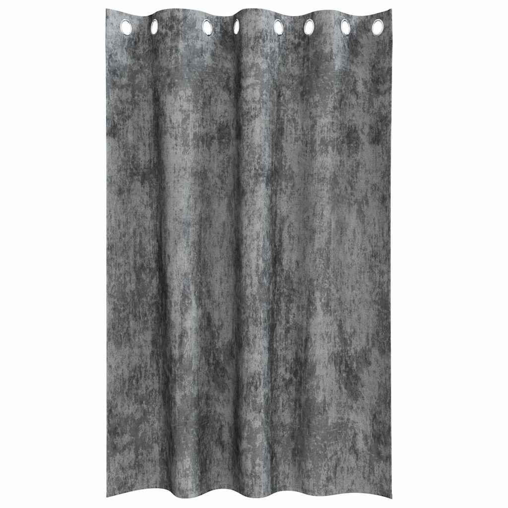 vidaXL Velvet Curtains 2 pcs Grey 175 x 140 cm Velvet