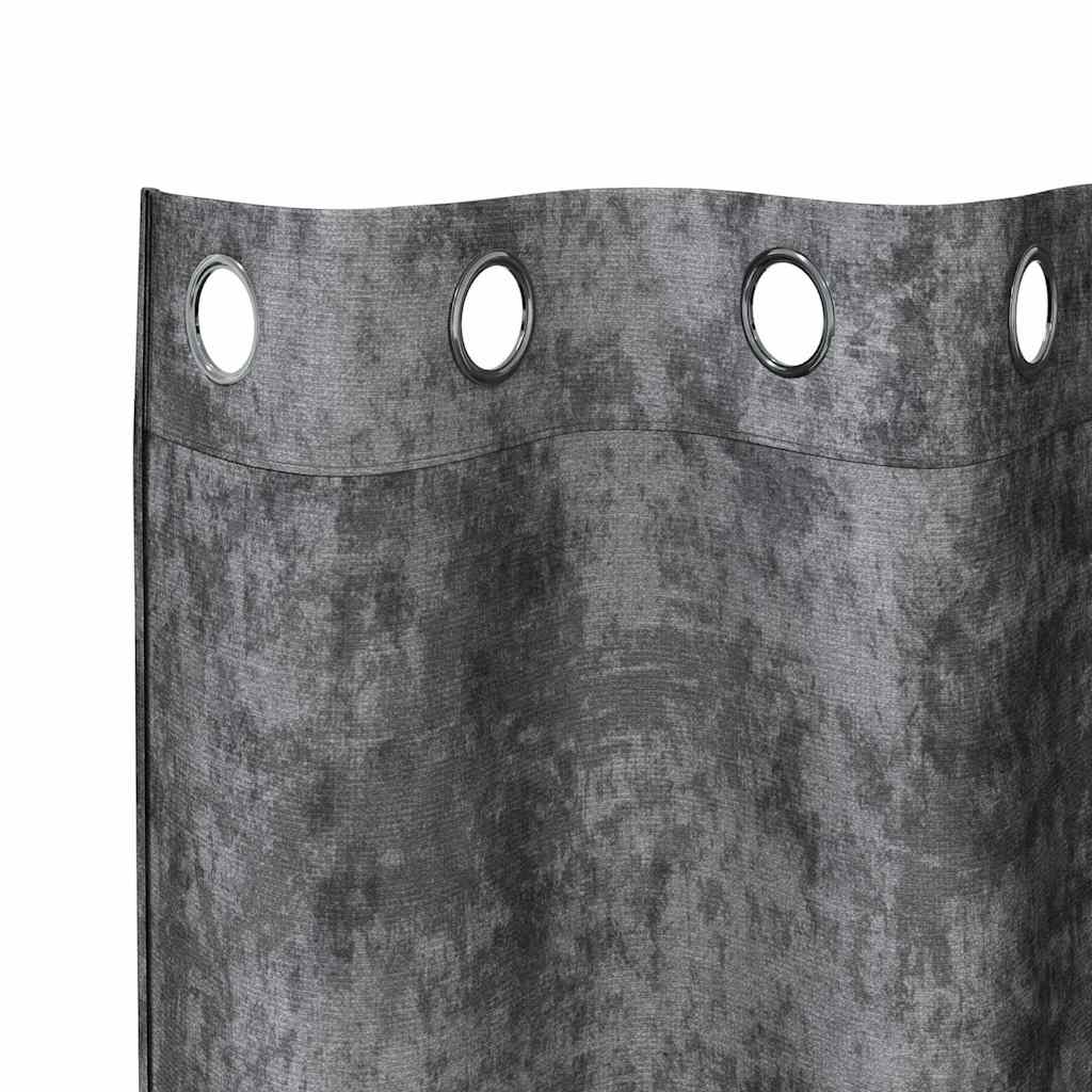 vidaXL Velvet Curtains 2 pcs Grey 225 x 140 cm Velvet
