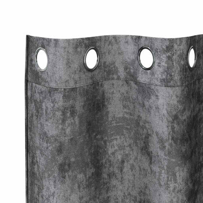 vidaXL Velvet Curtains 2 pcs Grey 225 x 140 cm Velvet