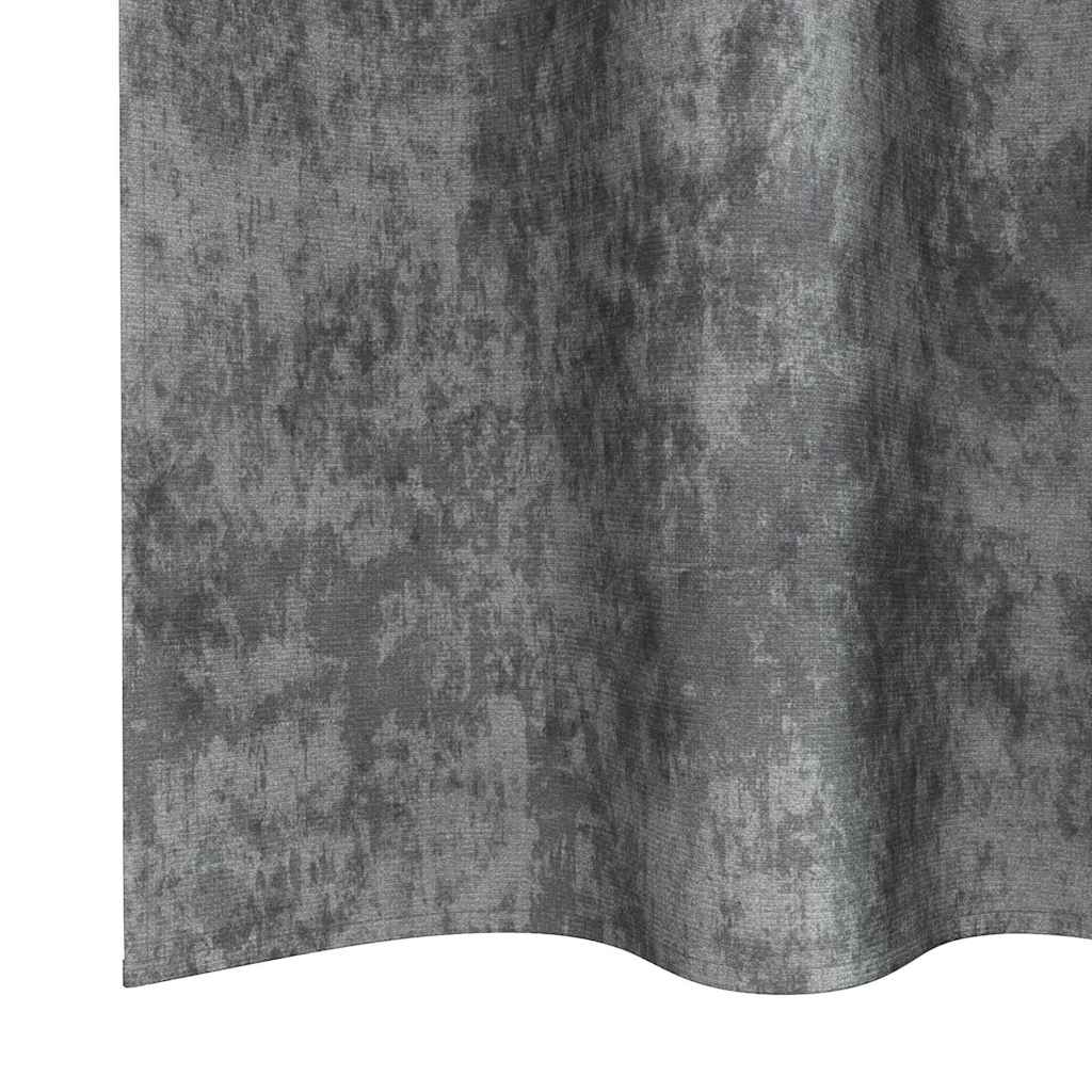 vidaXL Velvet Curtains 2 pcs Grey 225 x 140 cm Velvet