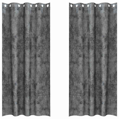 vidaXL Velvet Curtains 2 pcs Grey 225 x 140 cm Velvet