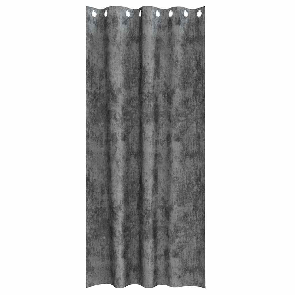 vidaXL Velvet Curtains 2 pcs Grey 225 x 140 cm Velvet