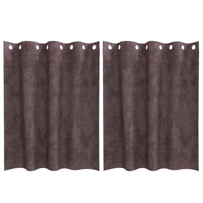 vidaXL Velvet Curtains 2 pcs Brown 140 x 140 cm Velvet