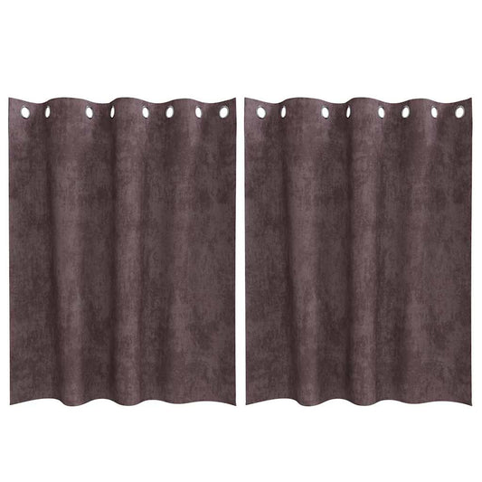 vidaXL Velvet Curtains 2 pcs Brown 140 x 140 cm Velvet