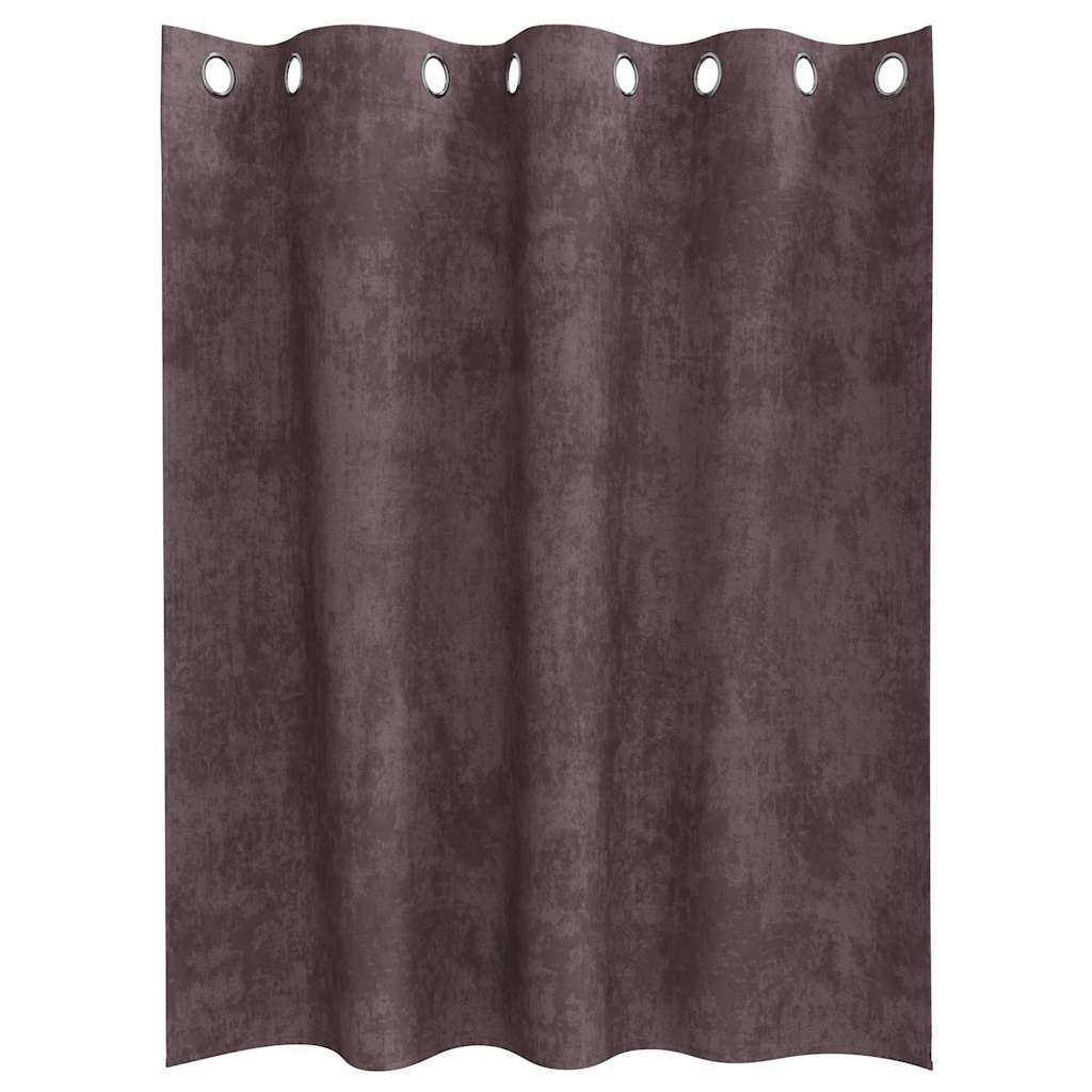 vidaXL Velvet Curtains 2 pcs Brown 140 x 140 cm Velvet