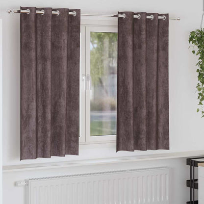 vidaXL Velvet Curtains 2 pcs Brown 175 x 140 cm Velvet