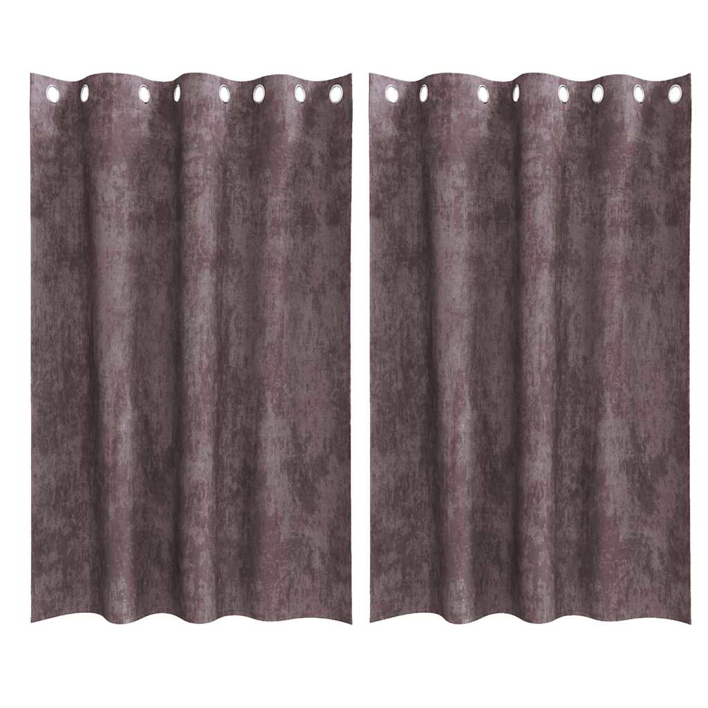 vidaXL Velvet Curtains 2 pcs Brown 175 x 140 cm Velvet