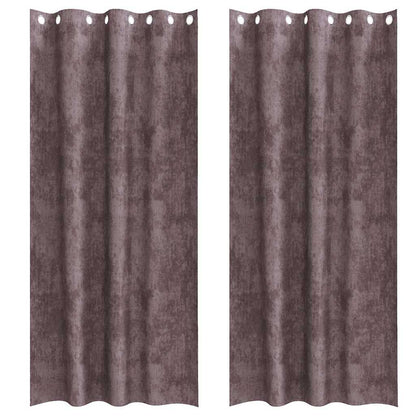 vidaXL Velvet Curtains 2 pcs Brown 225 x 140 cm Velvet