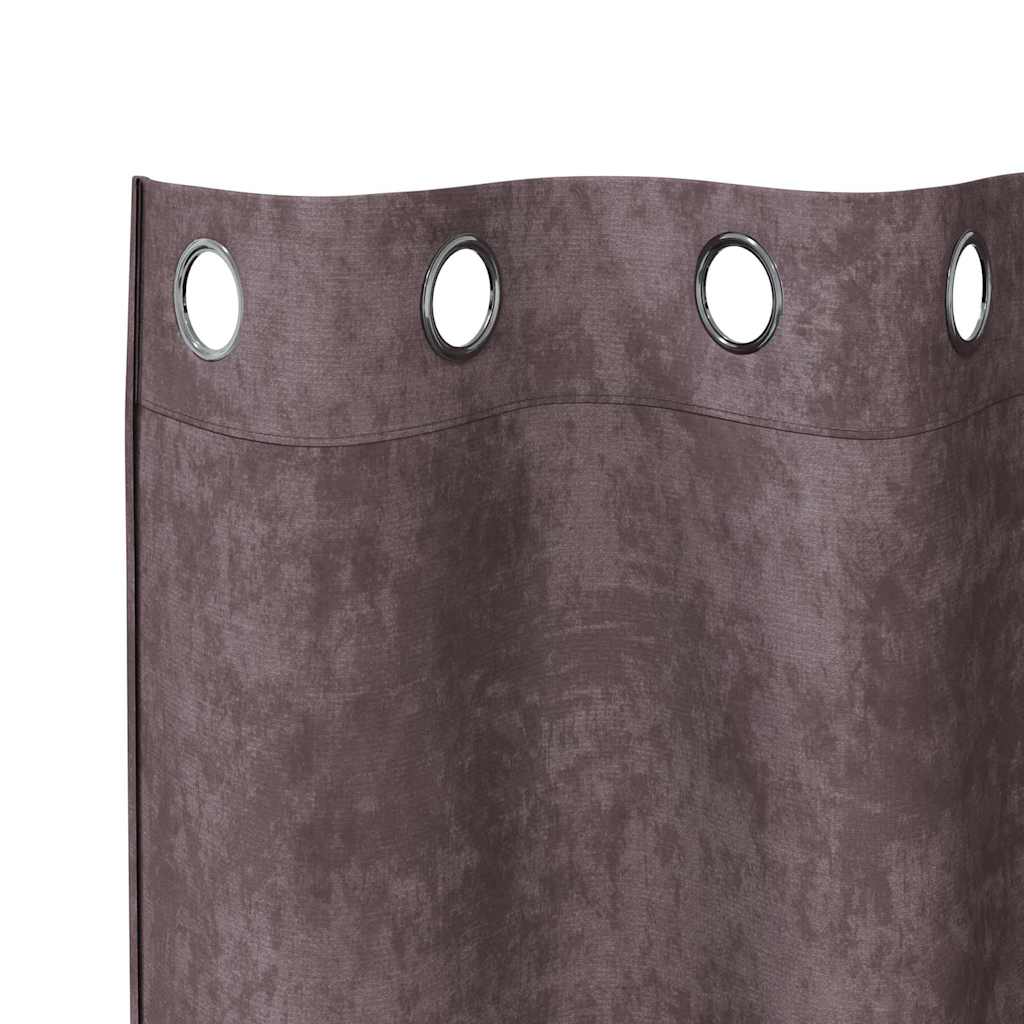 vidaXL Velvet Curtains 2 pcs Brown 260 x 140 cm Velvet