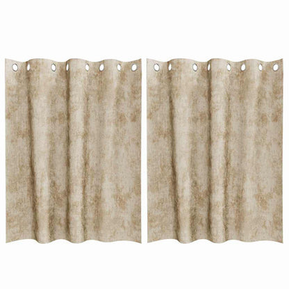 vidaXL Velvet Curtains 2 pcs Cream 140 x 140 cm Velvet