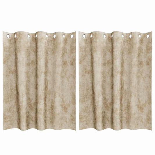 vidaXL Velvet Curtains 2 pcs Cream 140 x 140 cm Velvet