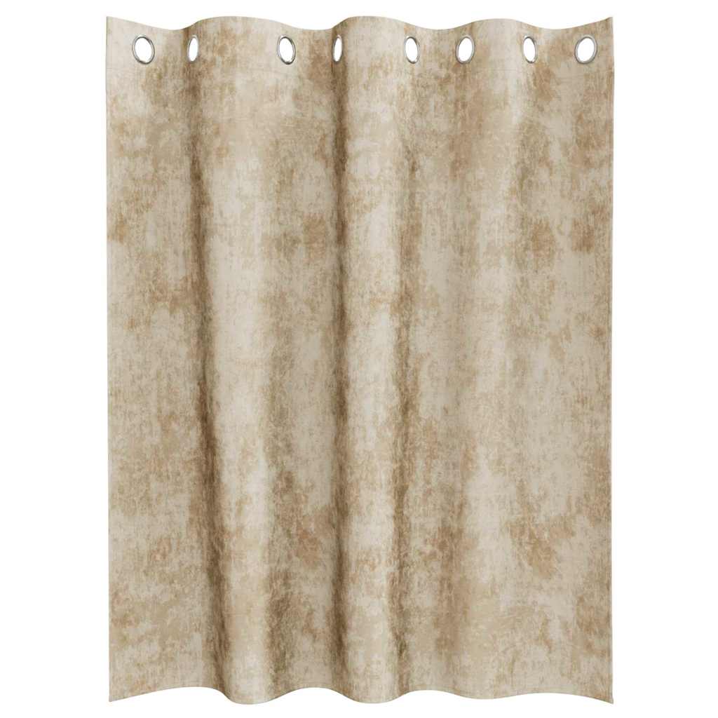 vidaXL Velvet Curtains 2 pcs Cream 140 x 140 cm Velvet