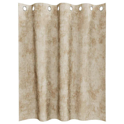 vidaXL Velvet Curtains 2 pcs Cream 140 x 140 cm Velvet