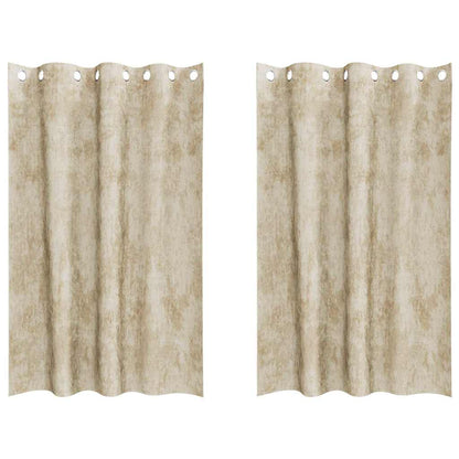vidaXL Velvet Curtains 2 pcs Cream 175 x 140 cm Velvet