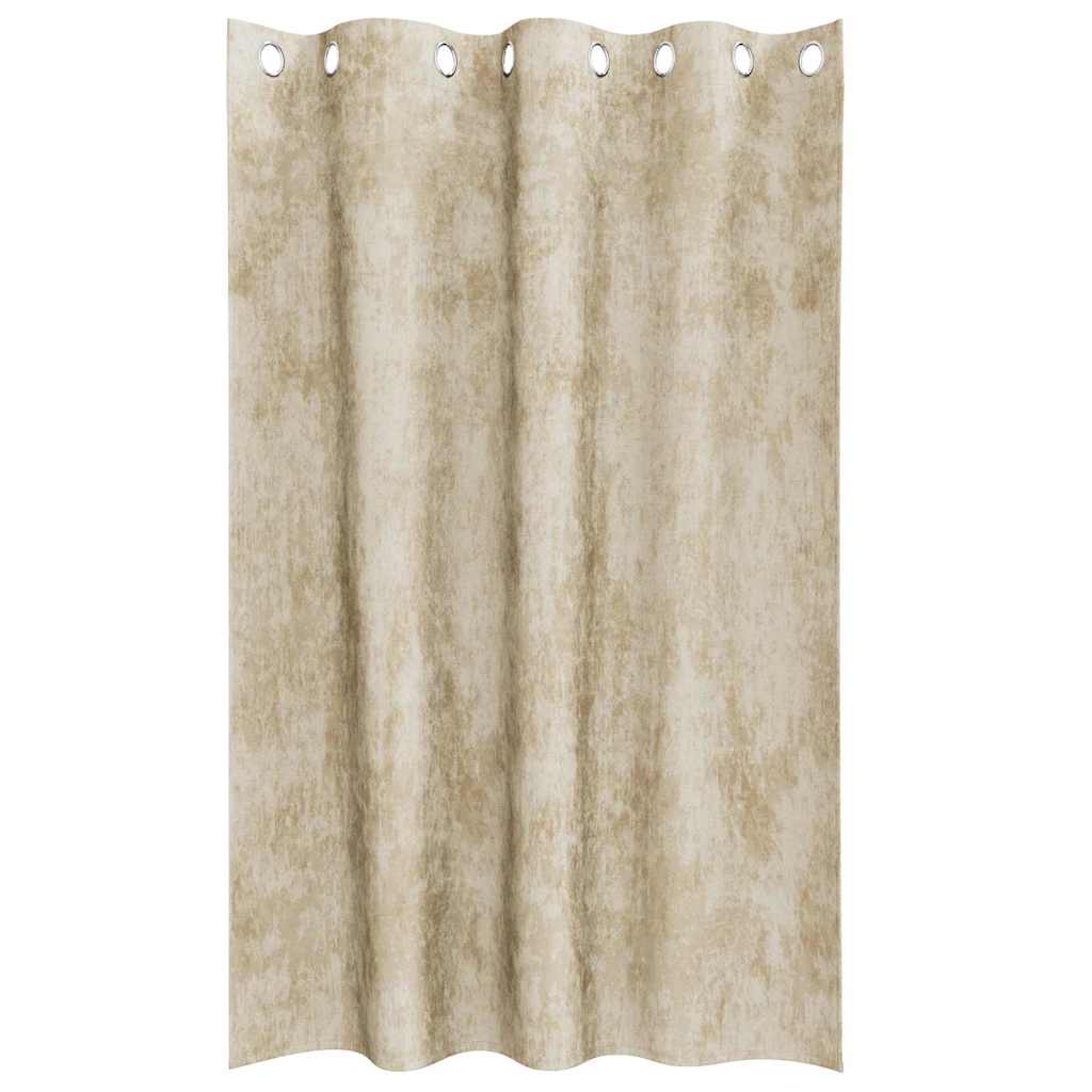 vidaXL Velvet Curtains 2 pcs Cream 175 x 140 cm Velvet