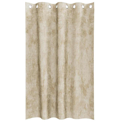 vidaXL Velvet Curtains 2 pcs Cream 175 x 140 cm Velvet