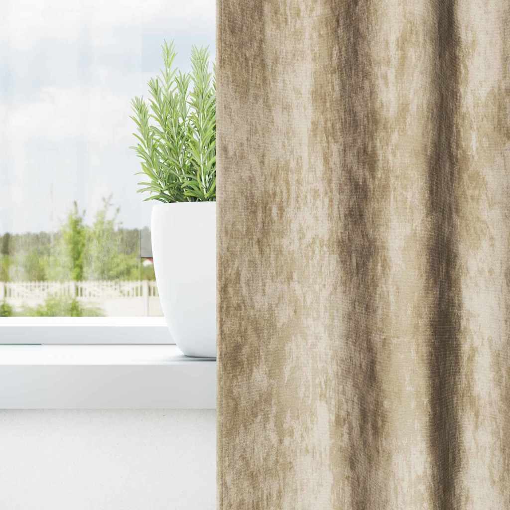 vidaXL Velvet Curtains 2 pcs Cream 245 x 140 cm Velvet