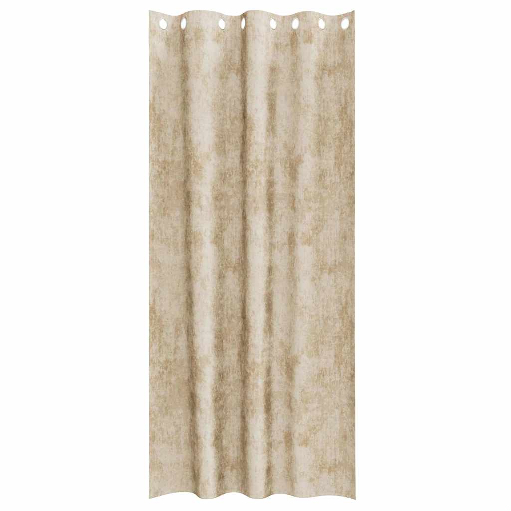 vidaXL Velvet Curtains 2 pcs Cream 245 x 140 cm Velvet