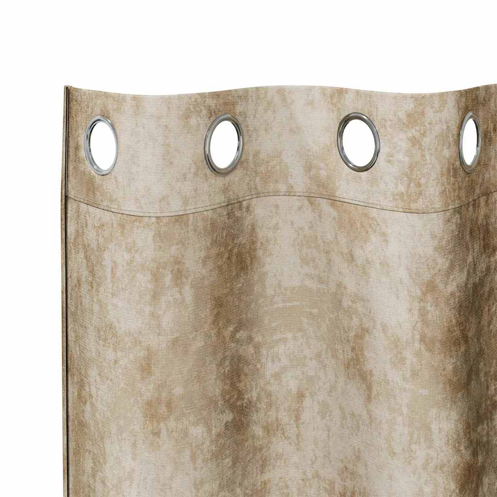 vidaXL Velvet Curtains 2 pcs Cream 260 x 140 cm Velvet