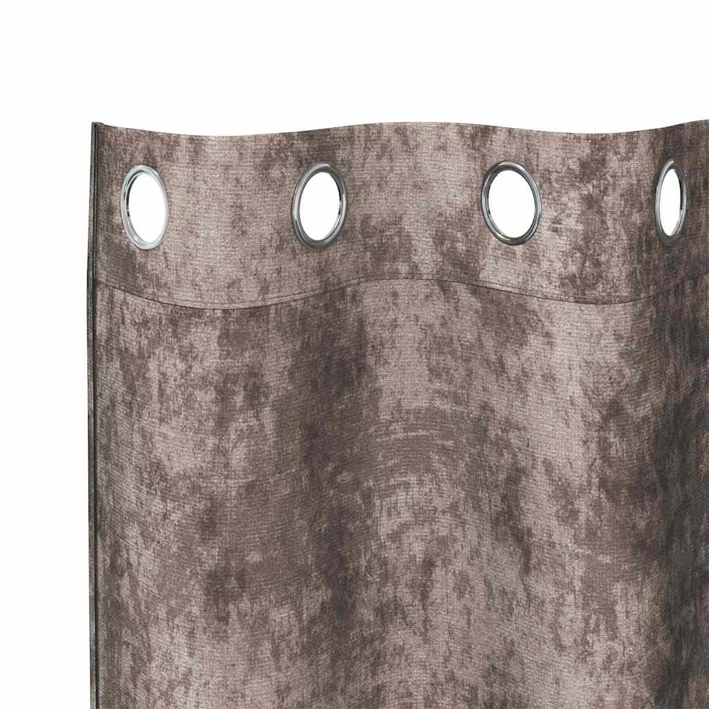 vidaXL Velvet Curtains 2 pcs Cappuccino 140 x 140 cm Velvet