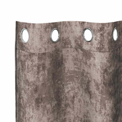 vidaXL Velvet Curtains 2 pcs Cappuccino 140 x 140 cm Velvet