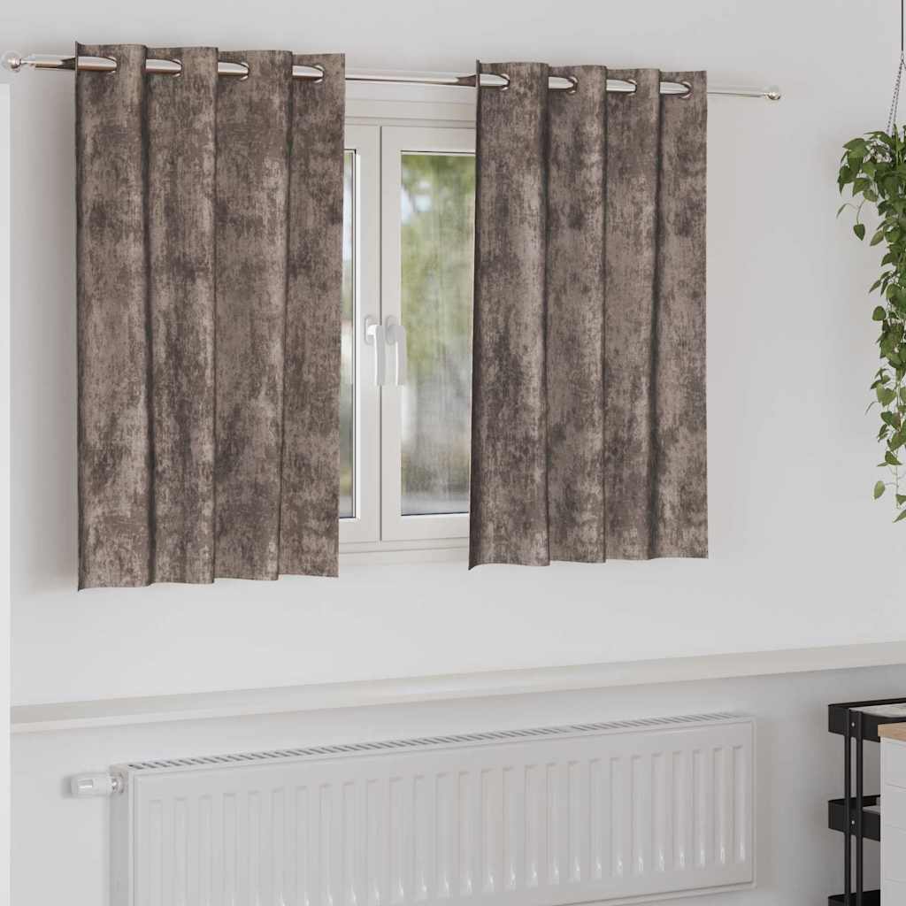 vidaXL Velvet Curtains 2 pcs Cappuccino 140 x 140 cm Velvet