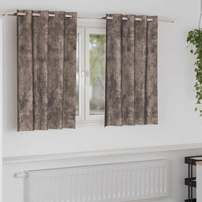 vidaXL Velvet Curtains 2 pcs Cappuccino 140 x 140 cm Velvet